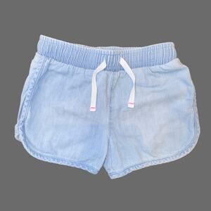 Cat & Jack Girl Size 3T Paperbag Chambray Shorts Lightweight Classic Cute Summer